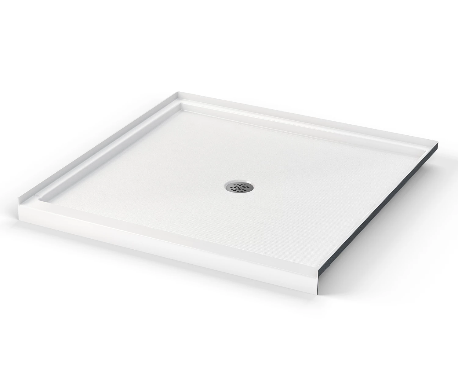 Icon SB4242 AcrylX Alcove Center Drain Shower Base In White
