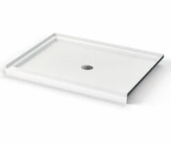 Icon SB4832 AcrylX Alcove Center Drain Shower Base In White