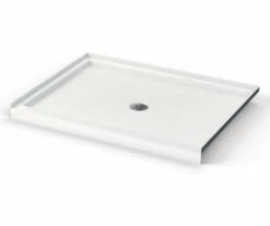 Icon SB4834 AcrylX Alcove Center Drain Shower Base In White