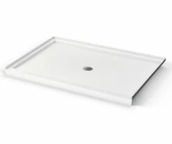 Icon SB6042 AcrylX Alcove Center Drain Shower Base In White
