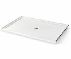 Icon SB7248 AcrylX Alcove Center Drain Shower Base In White