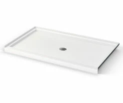 Icon SB6036 AcrylX Alcove Center Drain Shower Base In White