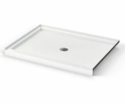 Icon SB4842 AcrylX Alcove Center Drain Shower Base In White