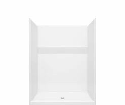 15836FHA 58 X 36 AcrylX Alcove Center Drain One-Piece Shower In White