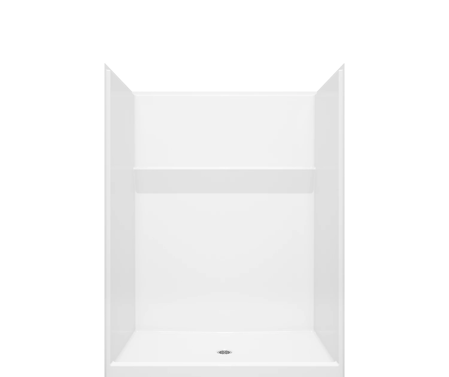 15836FHA 58 X 36 AcrylX Alcove Center Drain One-Piece Shower In White