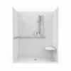1603BFSDMA 60 X 34 AcrylX Alcove Center Drain One-Piece Shower In White