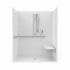 1603BFSTMA 60 X 34 AcrylX Alcove Center Drain One-Piece Shower In White