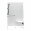 14836BFLP AcrylX Alcove Center Drain One-Piece Shower In White