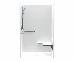 14836BFLP AcrylX Alcove Center Drain One-Piece Shower In White